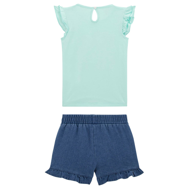 Product GUESS SET SST-SHIRT+STRDEN - MID ORGANIC CO STR JERSEY 160 SET CHILDREN GIRL base image