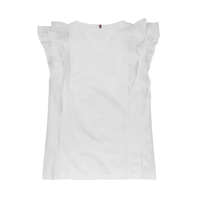 Product TOMMY HILFIGER BRODERIE ANGLAISE KNIT TOP SS base image