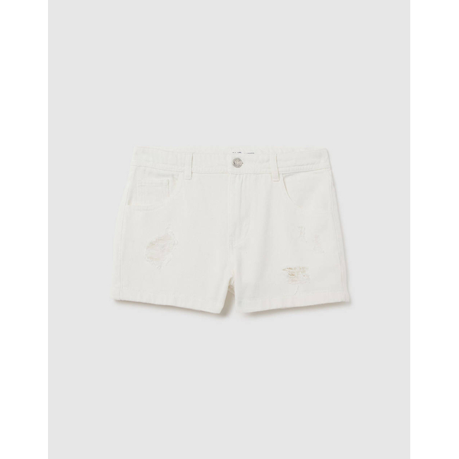 Product OVS SHORT IN WHITE  DRILL base image