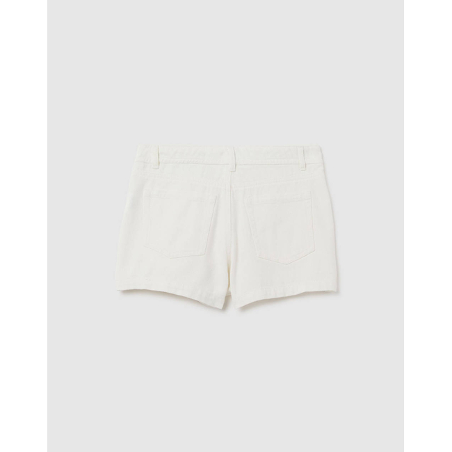 Product OVS SHORT IN WHITE  DRILL base image