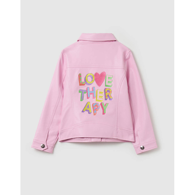 Product OVS FAKE LEATHER JACKET PINK base image