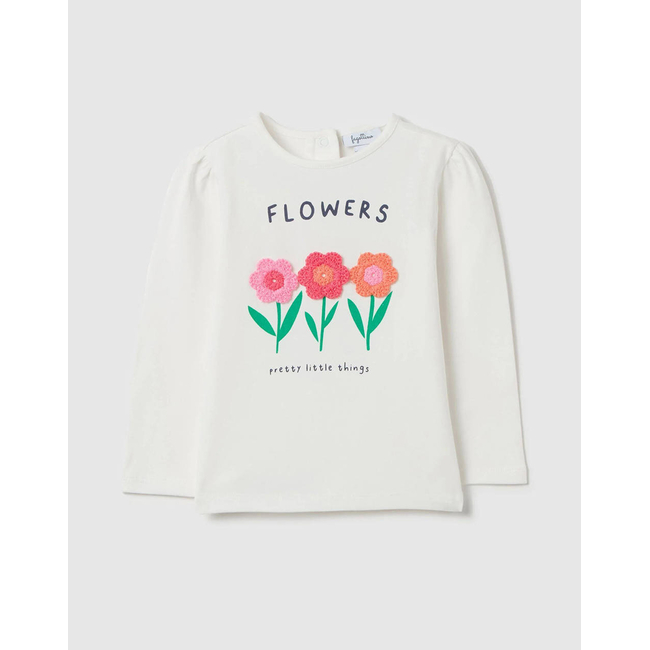 Product OVS T-SHIRT W/CROCHET FLOWERS base image