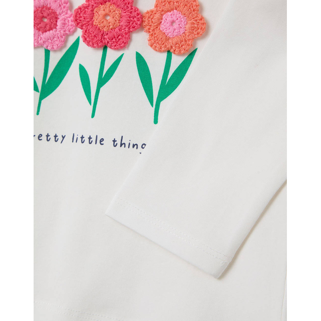 Product OVS T-SHIRT W/CROCHET FLOWERS base image