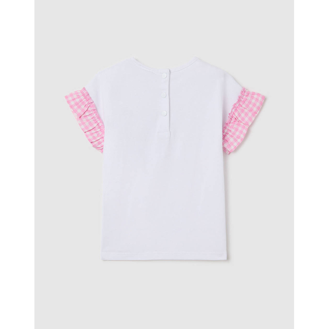 Product OVS T.SHIRT VICHY RUFFLE base image