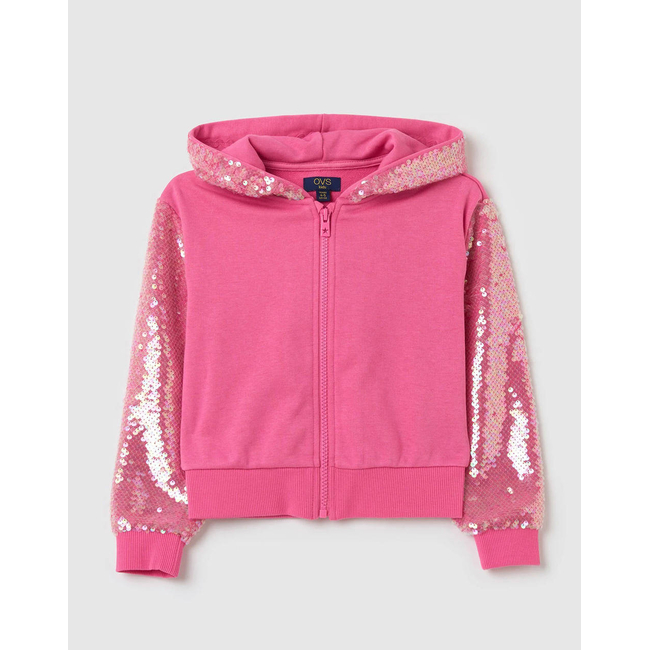 Product OVS HOODIE FULLZIP W/SEQUINS base image