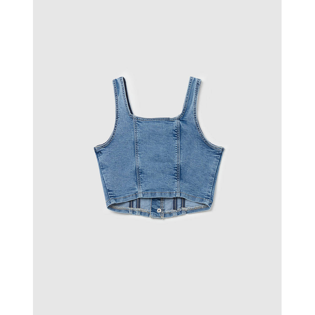 Product OVS DENIM TOP W/BUTTONS base image