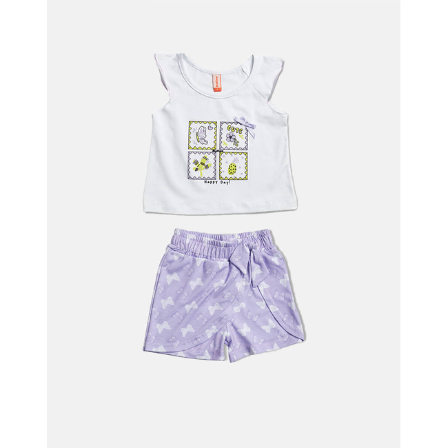 Product REFLEX SHORTS SET PRINTED HAPPY DAY base image