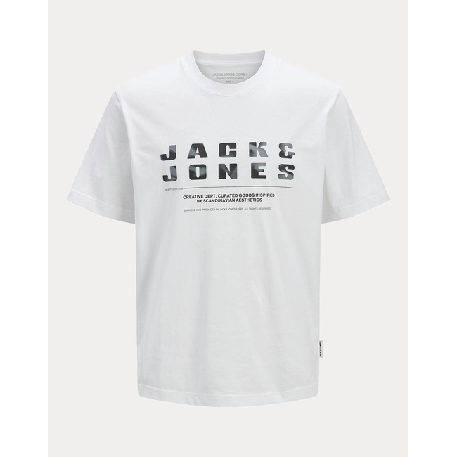 Product JACK&JONES JCORECHARGE FRONT BRANDING TEE CRE JNR base image