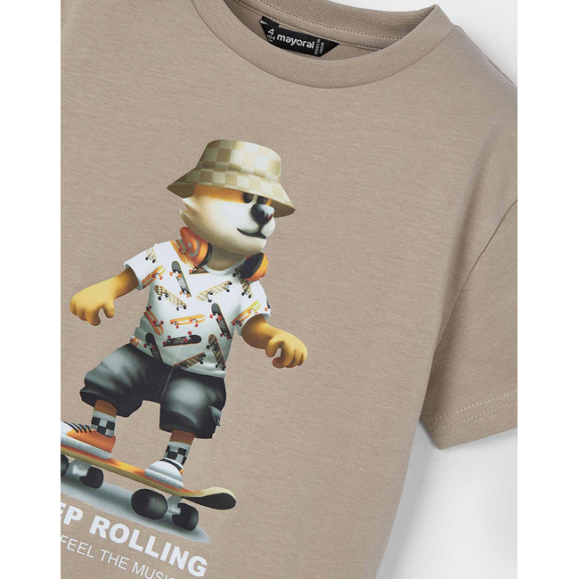 Product MAYORAL SHORT SLEEVE TOP "KEEP ROLLING" base image