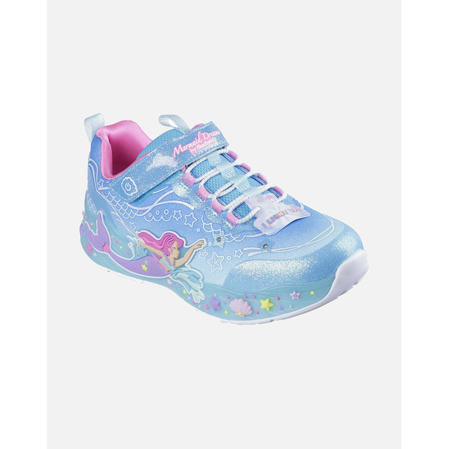 Product SKECHERS Lighted Mermaid Wrap Sneaker W/ Bungee & Strap base image