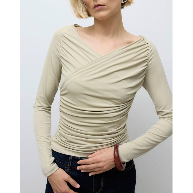 Product AWARE BY VERO MODA AWSOPHIA LS V-NECK WRAP TOP base image