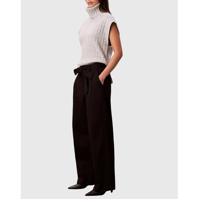 Product CALVIN KLEIN Cotton Twill Belted Trouser base image