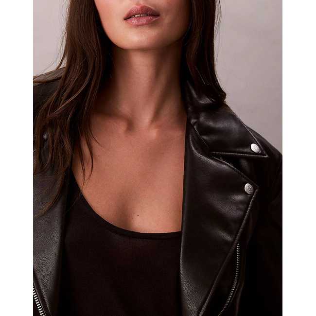 Product CALVIN KLEIN JEANS FAUX LEATHER MOTO JACKET W/BELT base image