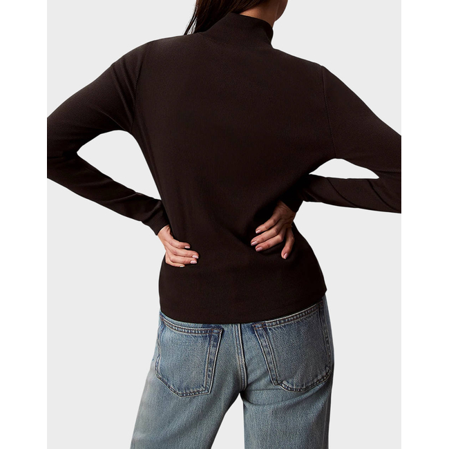 Product CALVIN KLEIN LS WOVEN LABEL TURTLENECK base image