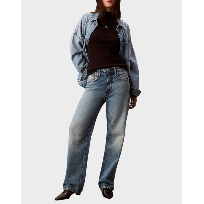 Product CALVIN KLEIN LS WOVEN LABEL TURTLENECK base image