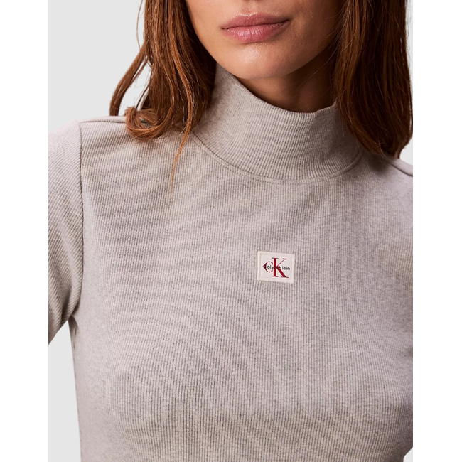 Product CALVIN KLEIN LS WOVEN LABEL TURTLENECK base image