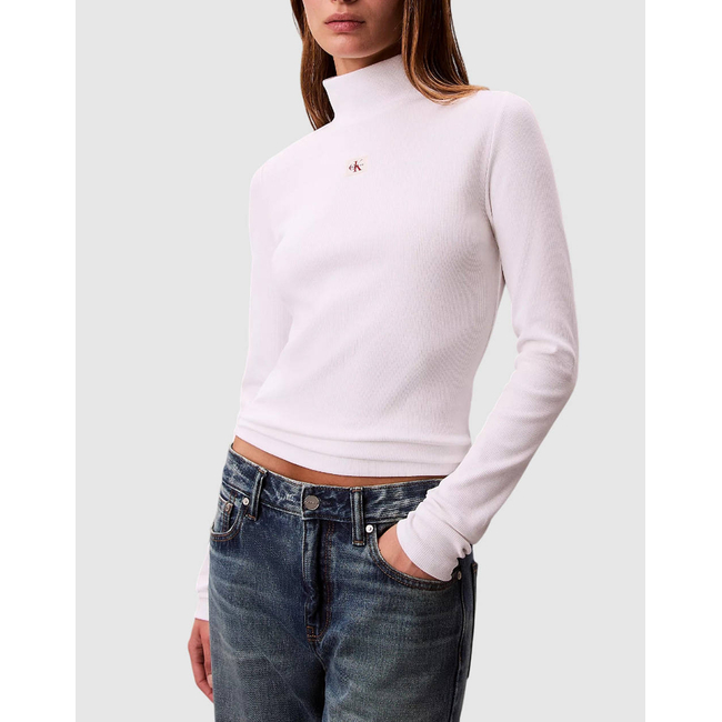 Product CALVIN KLEIN LS WOVEN LABEL TURTLENECK base image