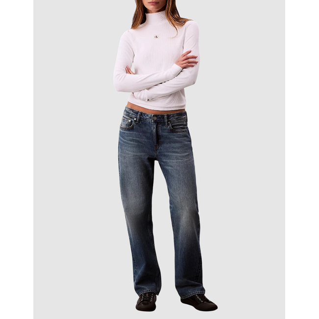 Product CALVIN KLEIN LS WOVEN LABEL TURTLENECK base image