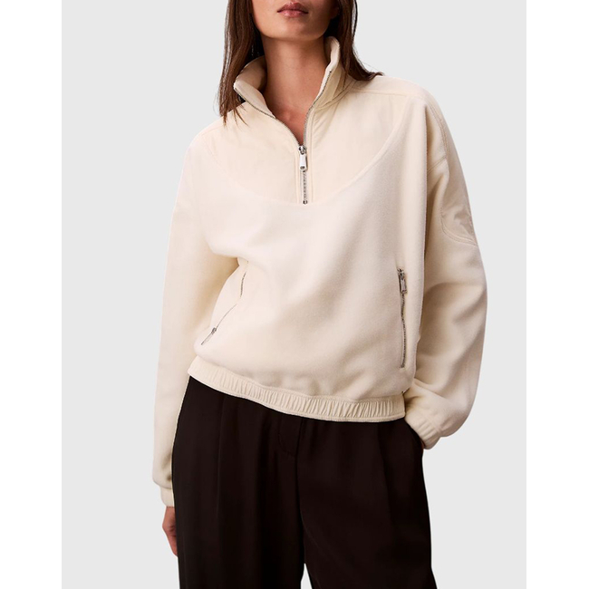 Product CALVIN KLEIN 1/4 ZIP MIXED MEDIA POLAR FLEECE base image