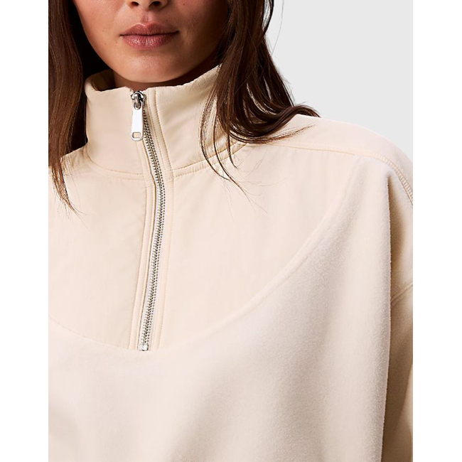 Product CALVIN KLEIN 1/4 ZIP MIXED MEDIA POLAR FLEECE base image