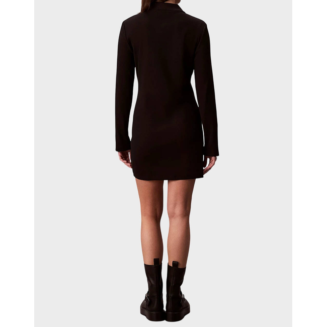 Product CALVIN KLEIN JEANS LS MONOLOGO RIB POLO MINI DRESS base image