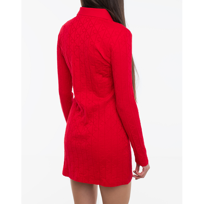 Product CALVIN KLEIN AOP JACQUARD LS POLO DRESS base image