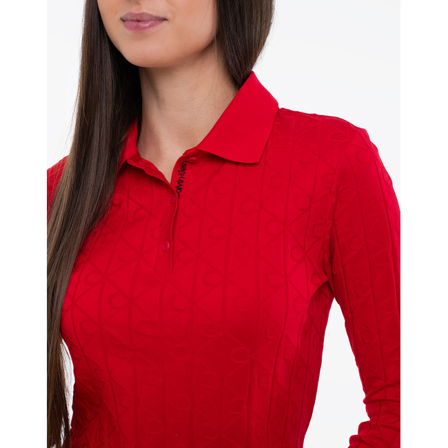 Product CALVIN KLEIN AOP JACQUARD LS POLO DRESS base image