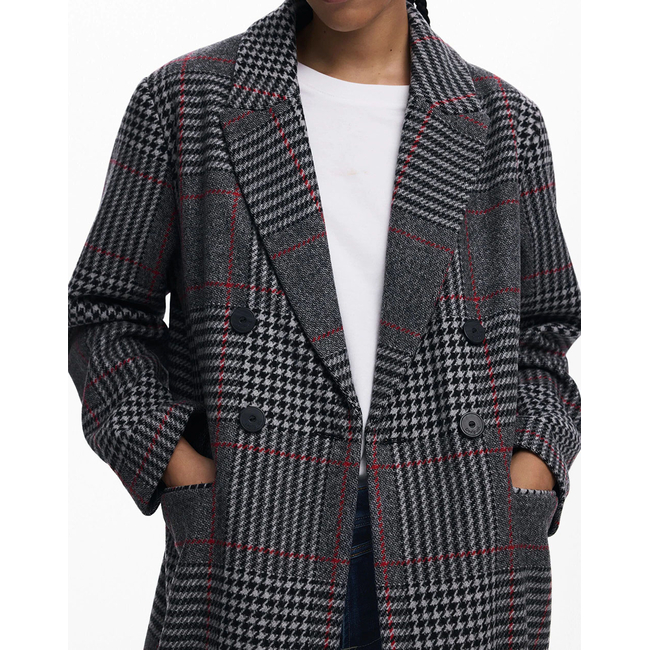 Product DESIGUAL COAT_CAPUCHA_CHECK ΠΑΛΤΟ ΓΥΝΑΙΚΕΙΟ base image