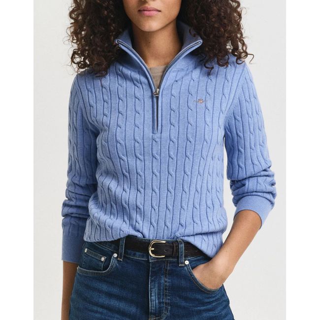 Product GANT LS STRETCH COTTON CABLE HALF-ZIP SWEATER base image