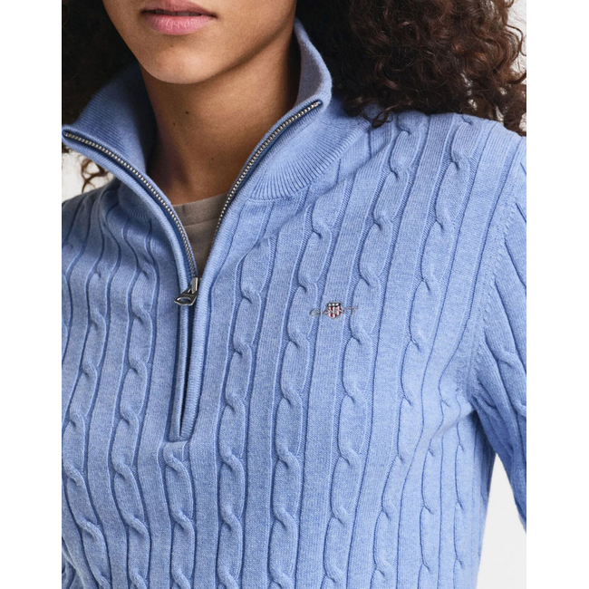 Product GANT LS STRETCH COTTON CABLE HALF-ZIP SWEATER base image