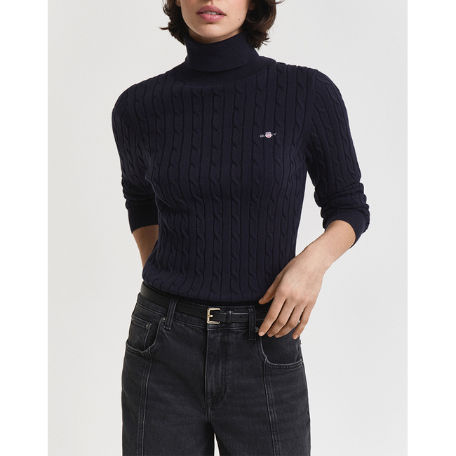 Product GANT MM STRETCH COTTON CABLE TURTLENECK SWEATER base image