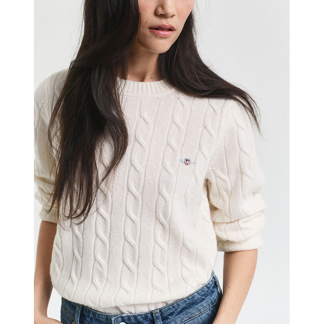 Product GANT LS LAMBSWOOL CABLE C-NECK SWEATER base image