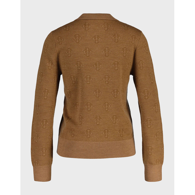 Product GANT LS MONOGRAM KNIT POLO SWEATER base image