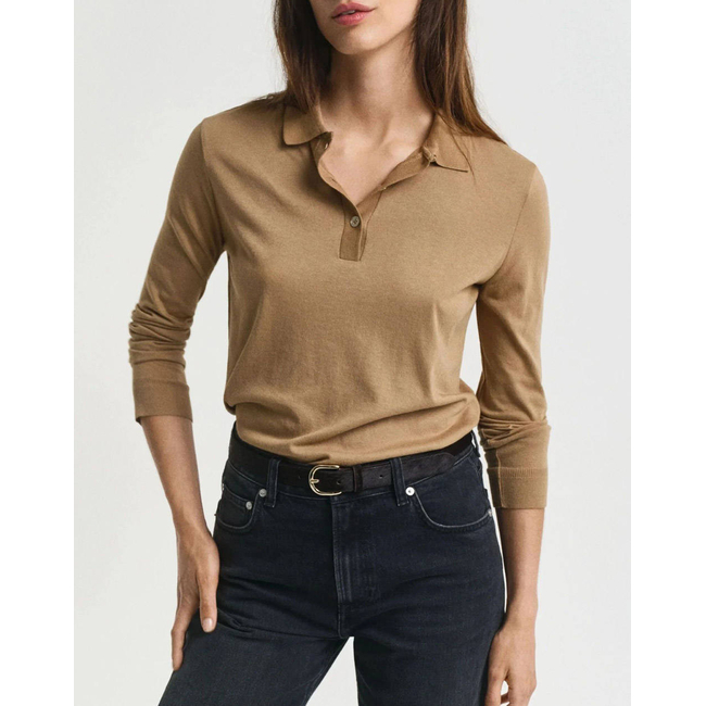 Product GANT ΜΠΛΟΥΖΑ ΜΜ REG SEAMLESS BUTTON LS POLO base image