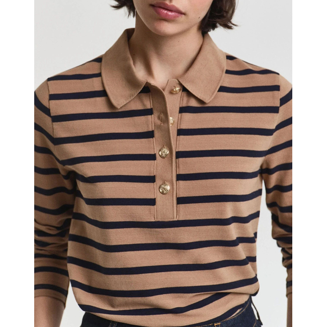 Product GANT ΜΠΛΟΥΖΑ ΜΜ REG BRETON STRIPED LS PIQUE POLO base image