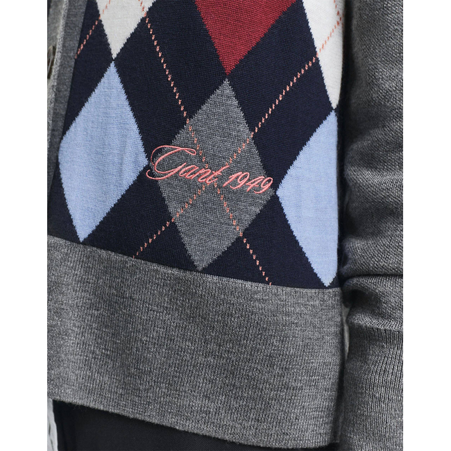 Product GANT ΖΑΚΕΤΑ ΠΛΕΚΤΗ ARGYLE V-NECK CARDIGAN base image