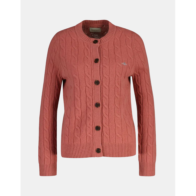 Product GANT ΖΑΚΕΤΑ ΠΛΕΚΤΗ LAMBSWOOL CABLE KNIT CARDIGAN base image