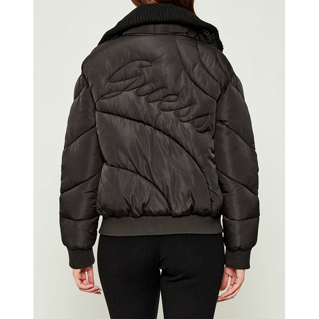 Product GUESS DORA DETACHABLE KNIT-COLLAR PU JACKET WOMEN base image