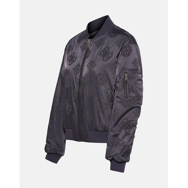 Product GUESS PHILOMENE LOGO BOMBER JACKET WOMEN base image