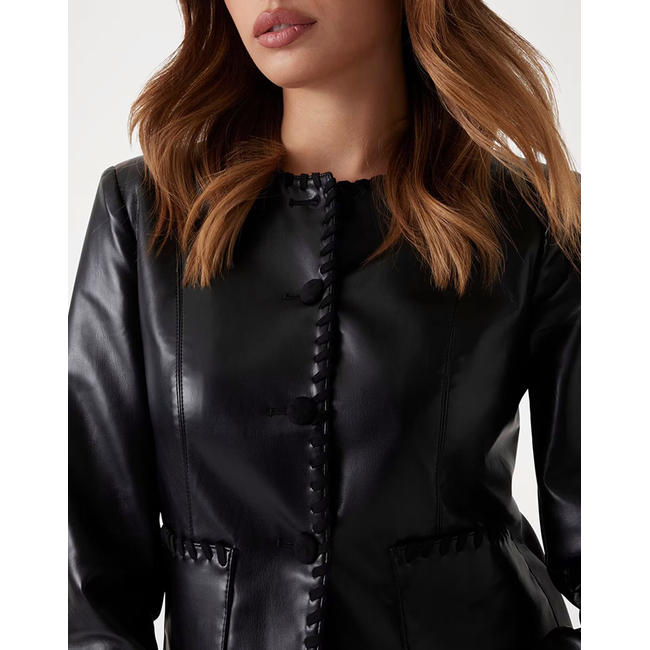 Product GUESS  LEONTINE EMBRO STITCH JACKET ΜΠΟΥΦΑΝ ΓΥΝΑΙΚΕΙΟ base image