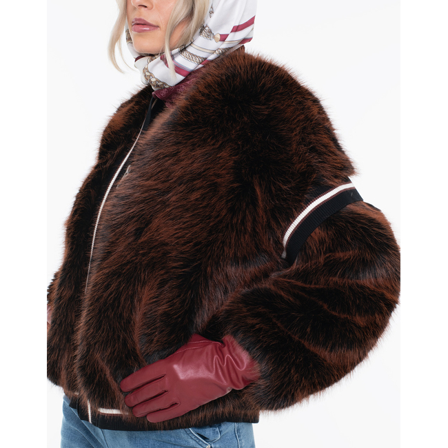 Product GUESS KATIA FAUX FUR RIB BOMBER ΜΠΟΥΦΑΝ ΓΥΝΑΙΚΕΙΟ base image