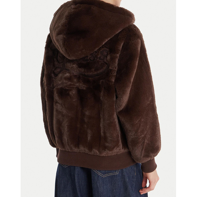 Product GUESS LUCREZIA FAUX FUR LOGO JACKET ΜΠΟΥΦΑΝ ΓΥΝΑΙΚΕΙΟ base image