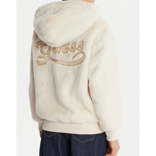 Product GUESS LUCREZIA FAUX FUR LOGO JACKET ΜΠΟΥΦΑΝ ΓΥΝΑΙΚΕΙΟ base image