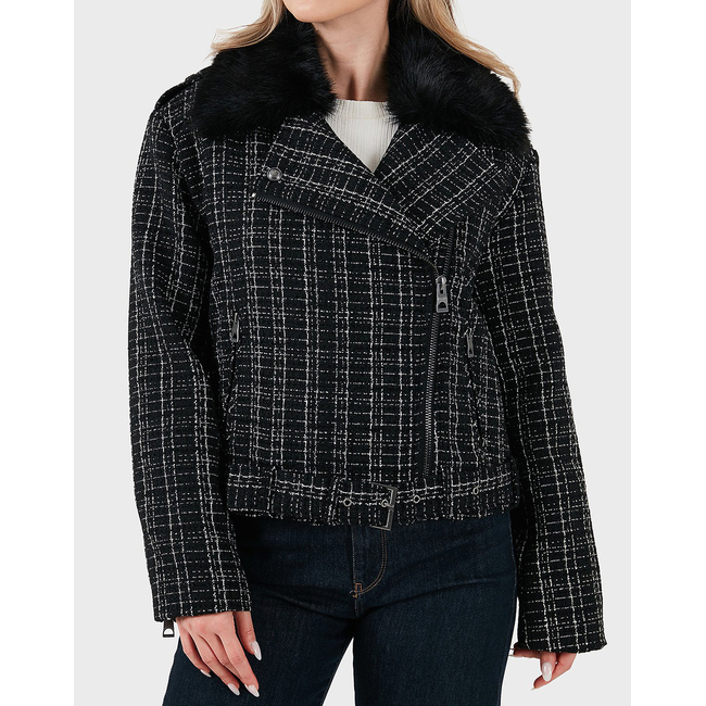 Product GUESS SANDRA TWEED BIKER ΜΠΟΥΦΑΝ ΓΥΝΑΙΚΕΙΟ base image