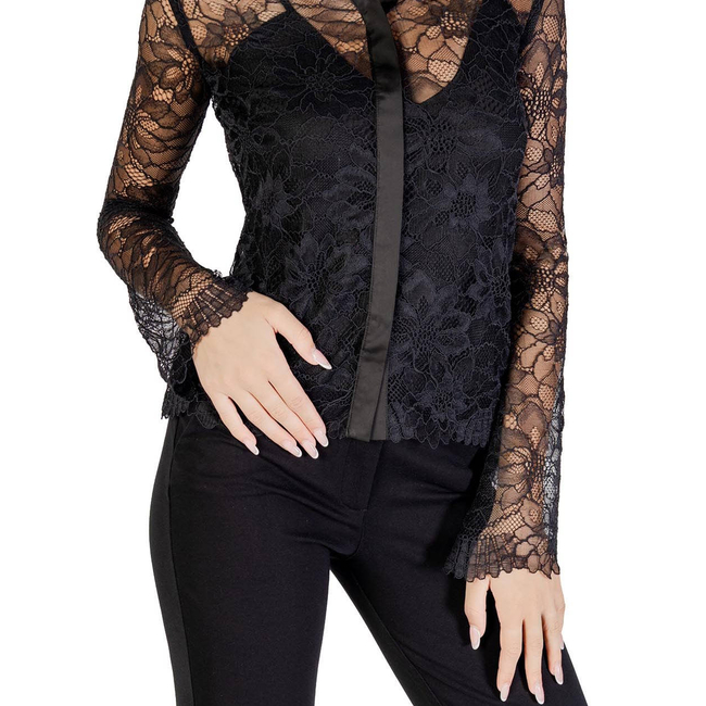 Product GUESS LS ANTOINETTE LACE SHIRT WOMEN base image