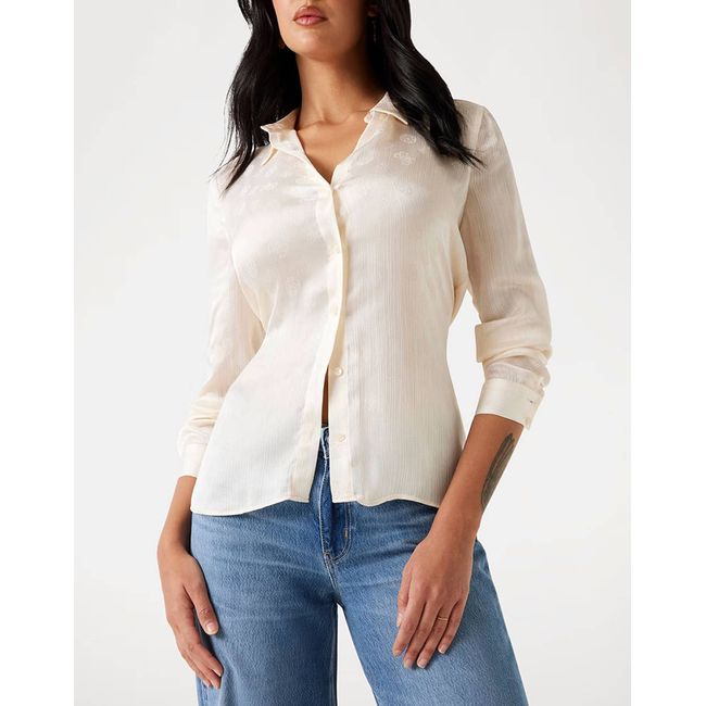Product GUESS LS MARTHE LOGO SHIRT WOMEN base image