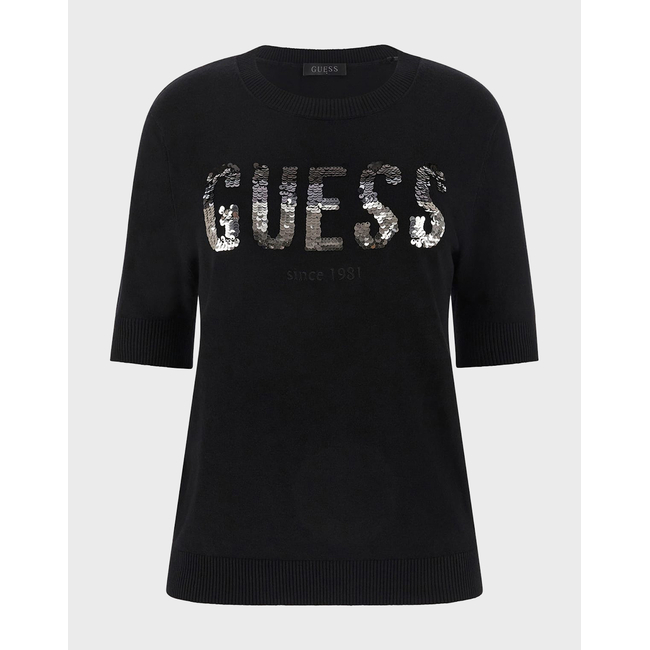 Product GUESS SS CN LAYLA BOXY LOGO SWTR ΠΛΕΚΤΟ ΓΥΝΑΙΚΕΙΟ base image