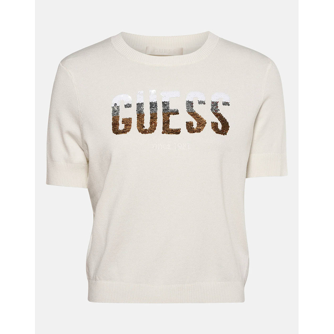 Product GUESS SS CN LAYLA BOXY LOGO SWTR ΠΛΕΚΤΟ ΓΥΝΑΙΚΕΙΟ base image