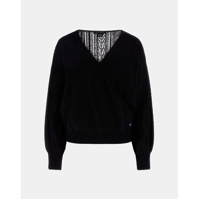 Product GUESS LS VN OVERLAPPED IZABELLA SWTR ΠΛΕΚΤΟ ΓΥΝΑΙΚΕΙΟ base image