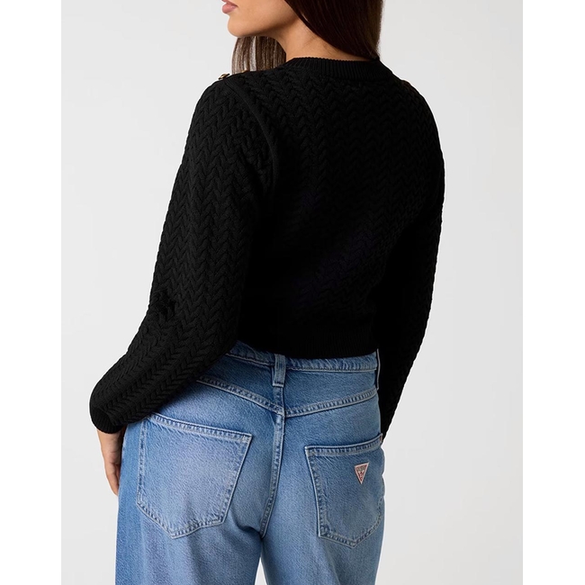Product GUESS LS CN LOGO BUTTON REONA SWTR ΠΛΕΚΤΟ ΓΥΝΑΙΚΕΙΟ base image